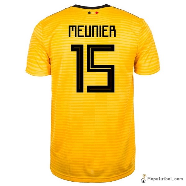 Camiseta Belgica Replica Segunda Ropa Meunier 2018 Amarillo